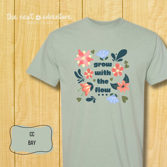 Grow With the Flow Floral Comfort Colors Tee
