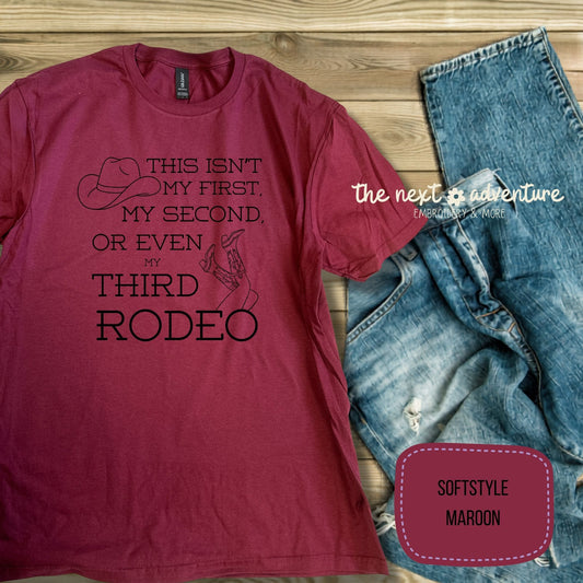 Not My First Rodeo Western Softstyle Tee