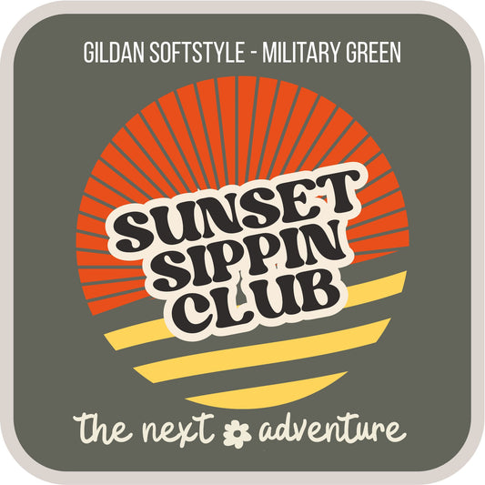 Sunset Sippin' Club Softstyle Tee