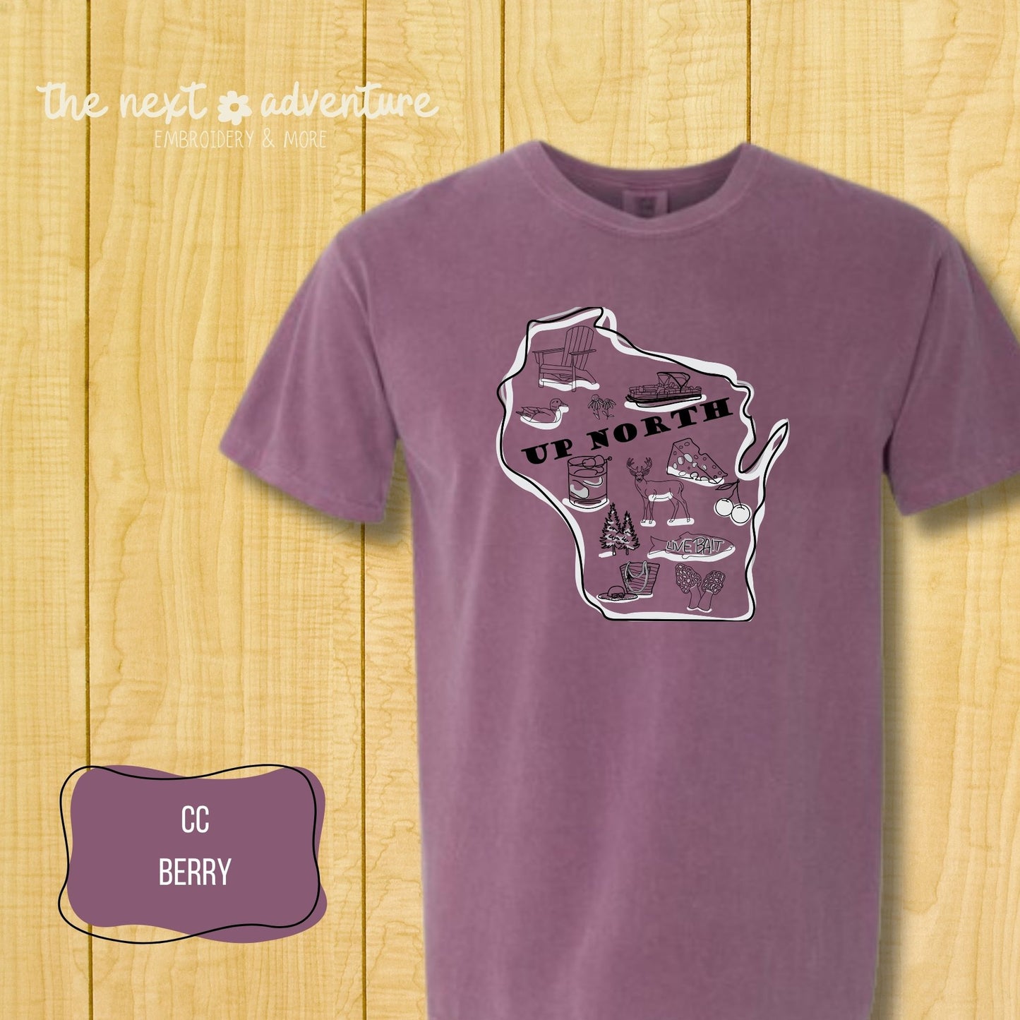 Up North Wisconsin Adventure Comfort Colors Tee