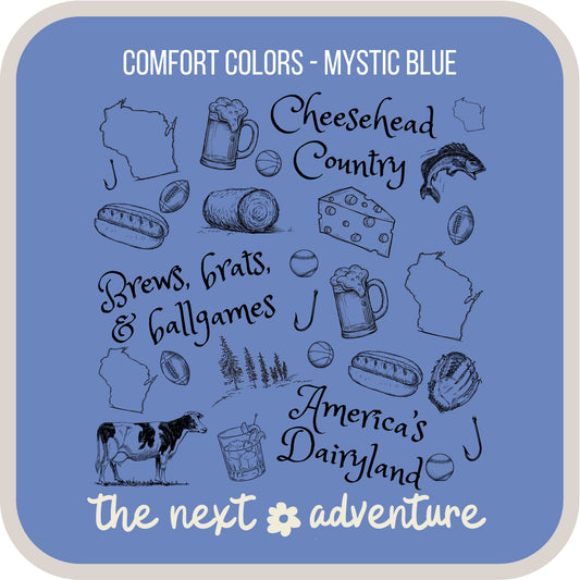 Wisconsin Icons Sketch Comfort Colors Tee