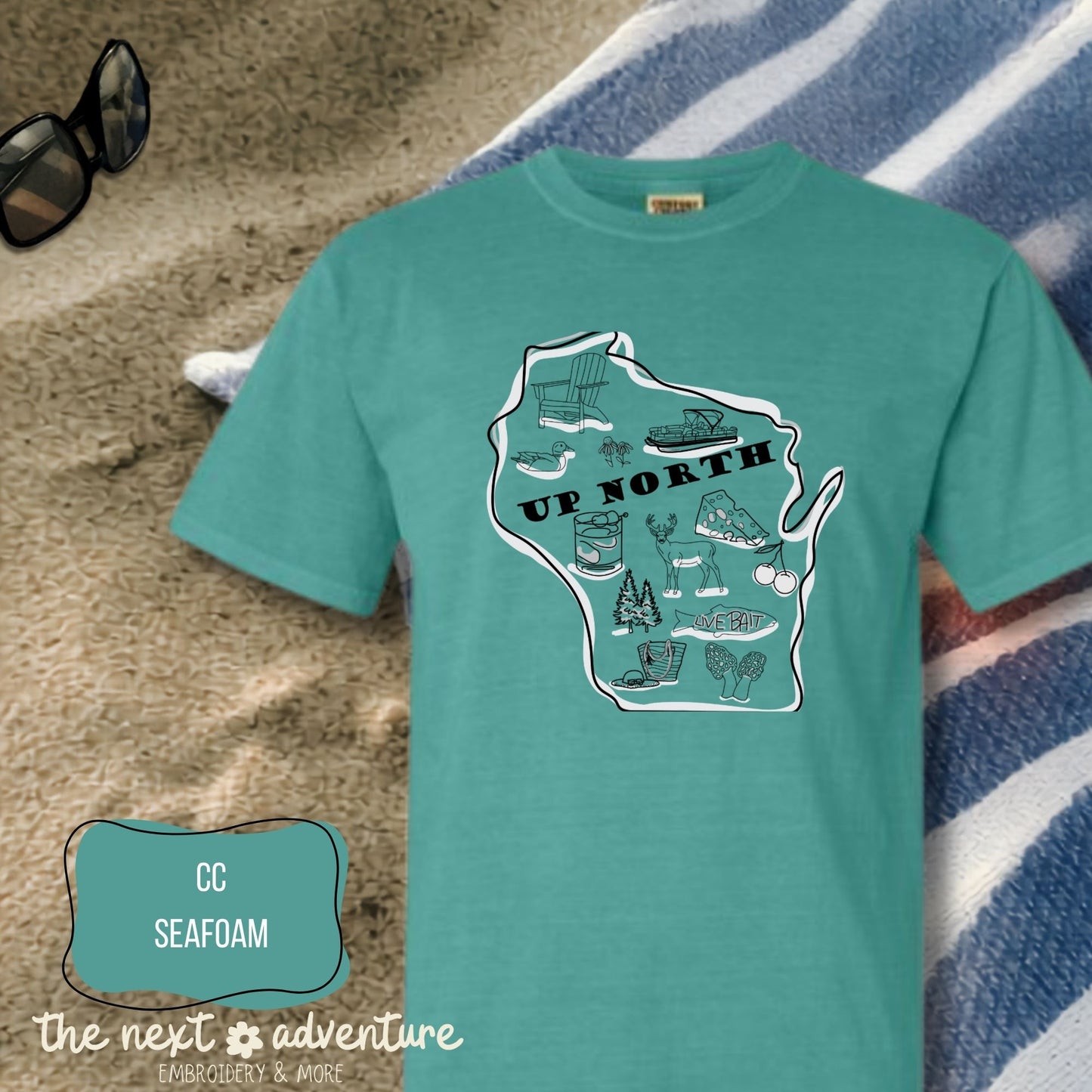 Up North Wisconsin Adventure Comfort Colors Tee