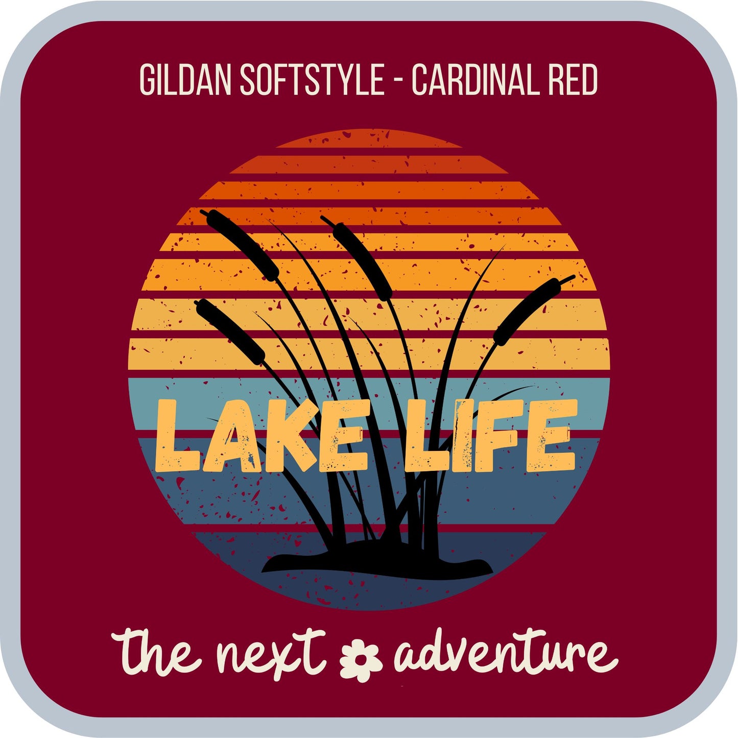 Lake Life Sunset Softstyle Tee