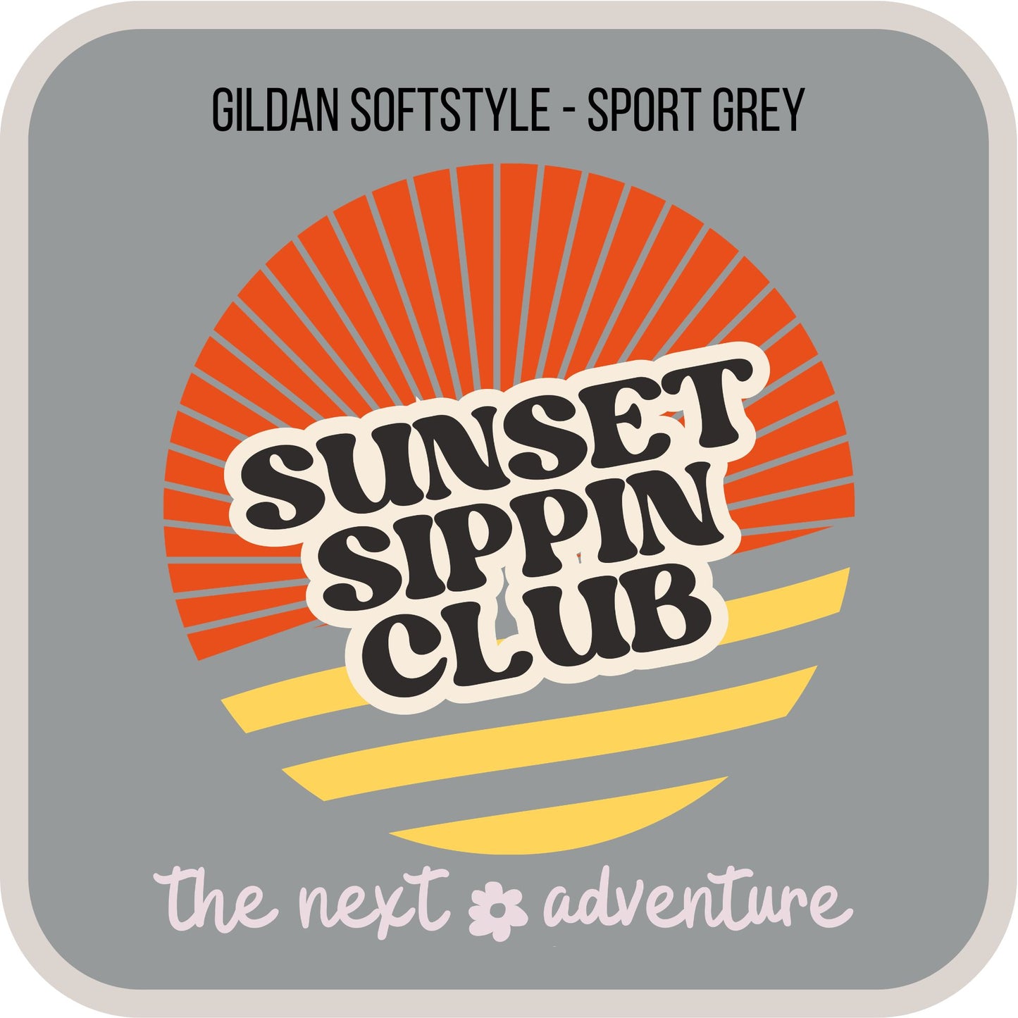 Sunset Sippin' Club Softstyle Tee