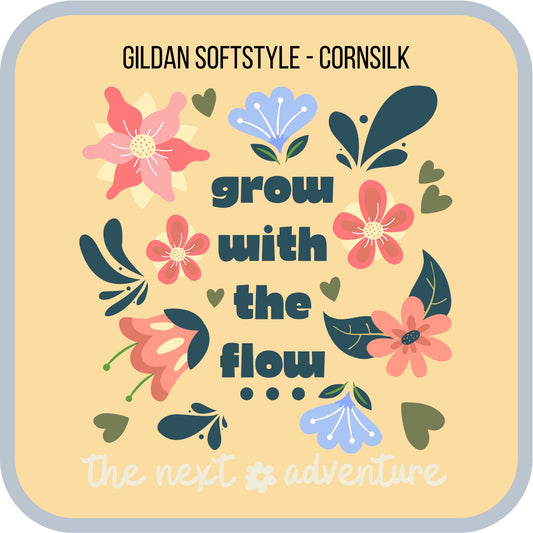 Grow With the Flow Floral Softstyle Tee
