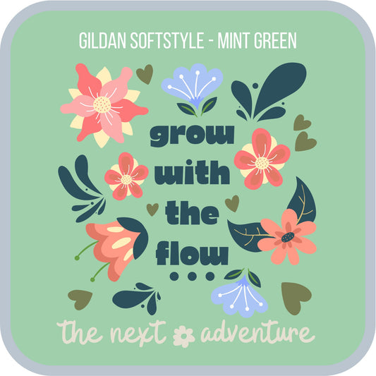 Grow With the Flow Floral Softstyle Tee