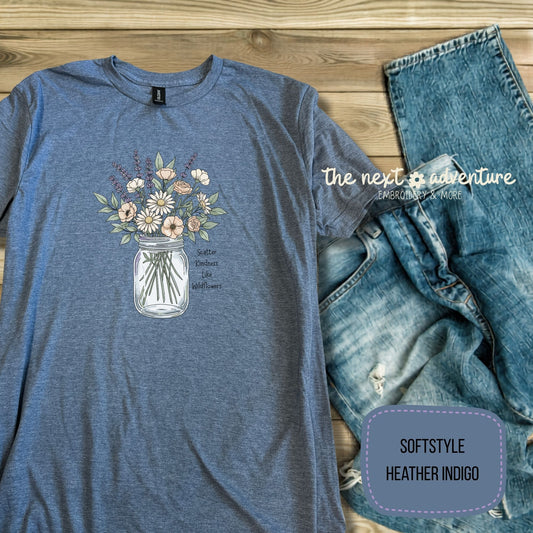 Scatter Kindness Like Wildflowers Softstyle Tee