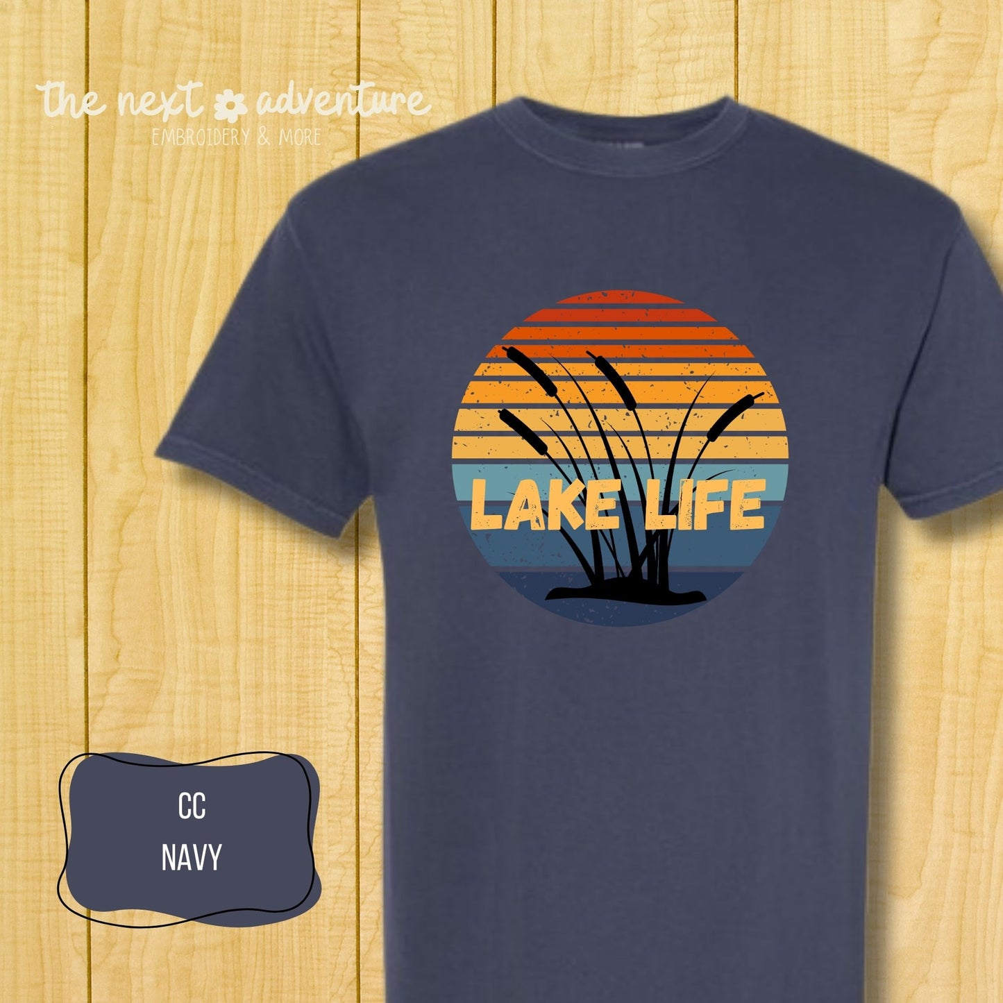 Lake Life Sunset Comfort Colors Tee