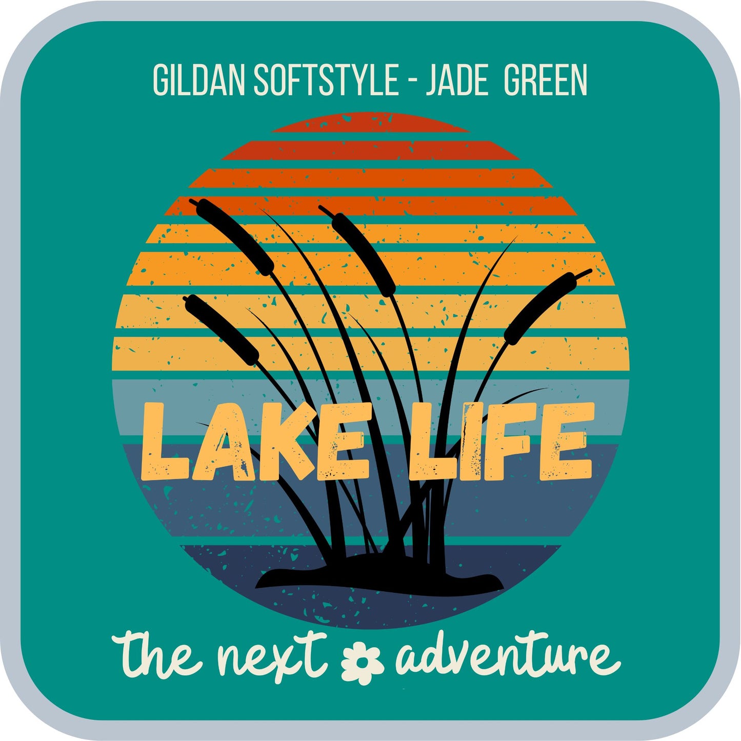 Lake Life Sunset Softstyle Tee