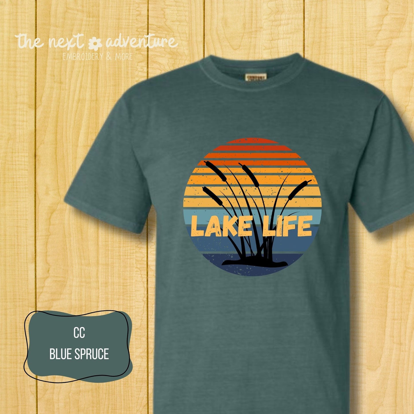 Lake Life Sunset Comfort Colors Tee