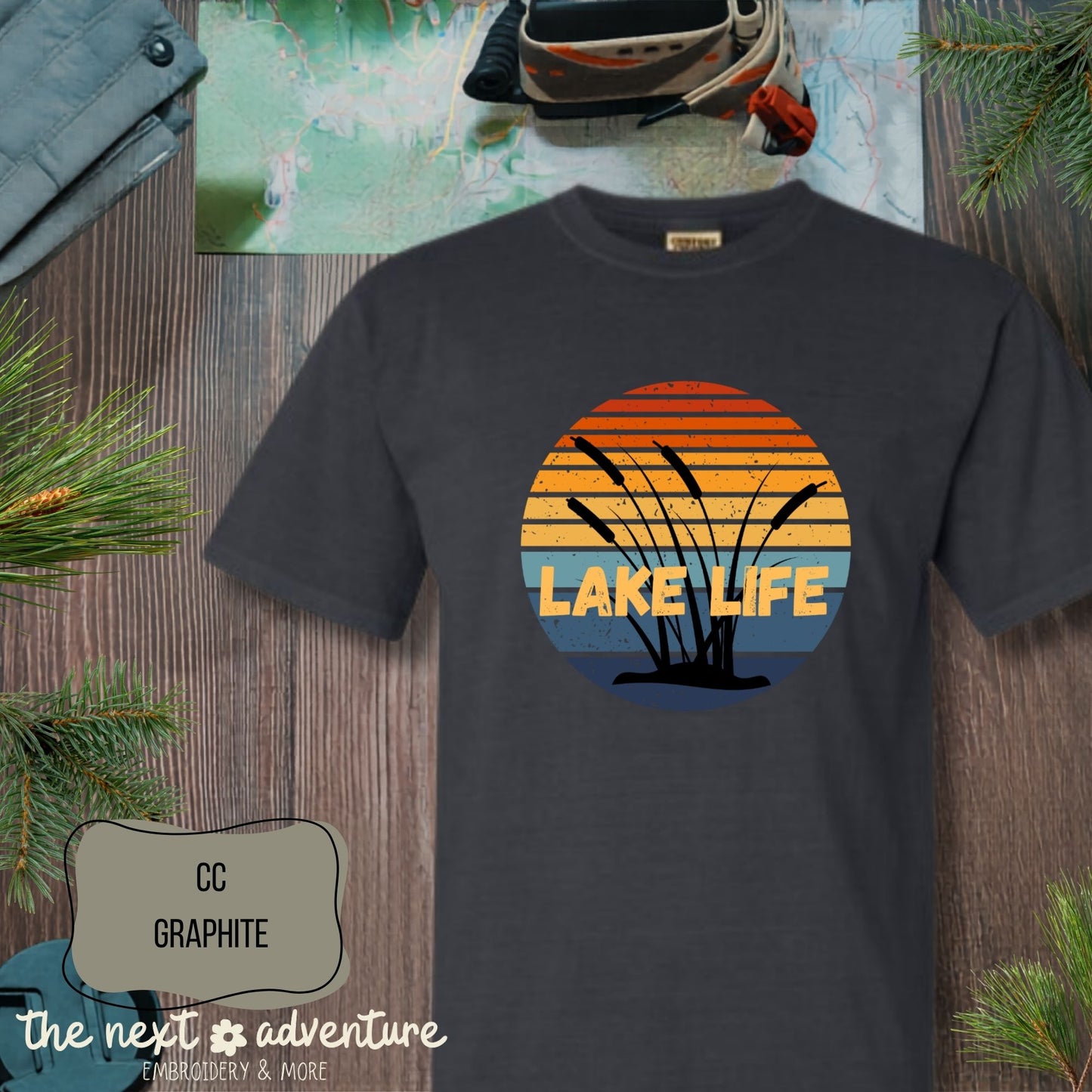 Lake Life Sunset Comfort Colors Tee