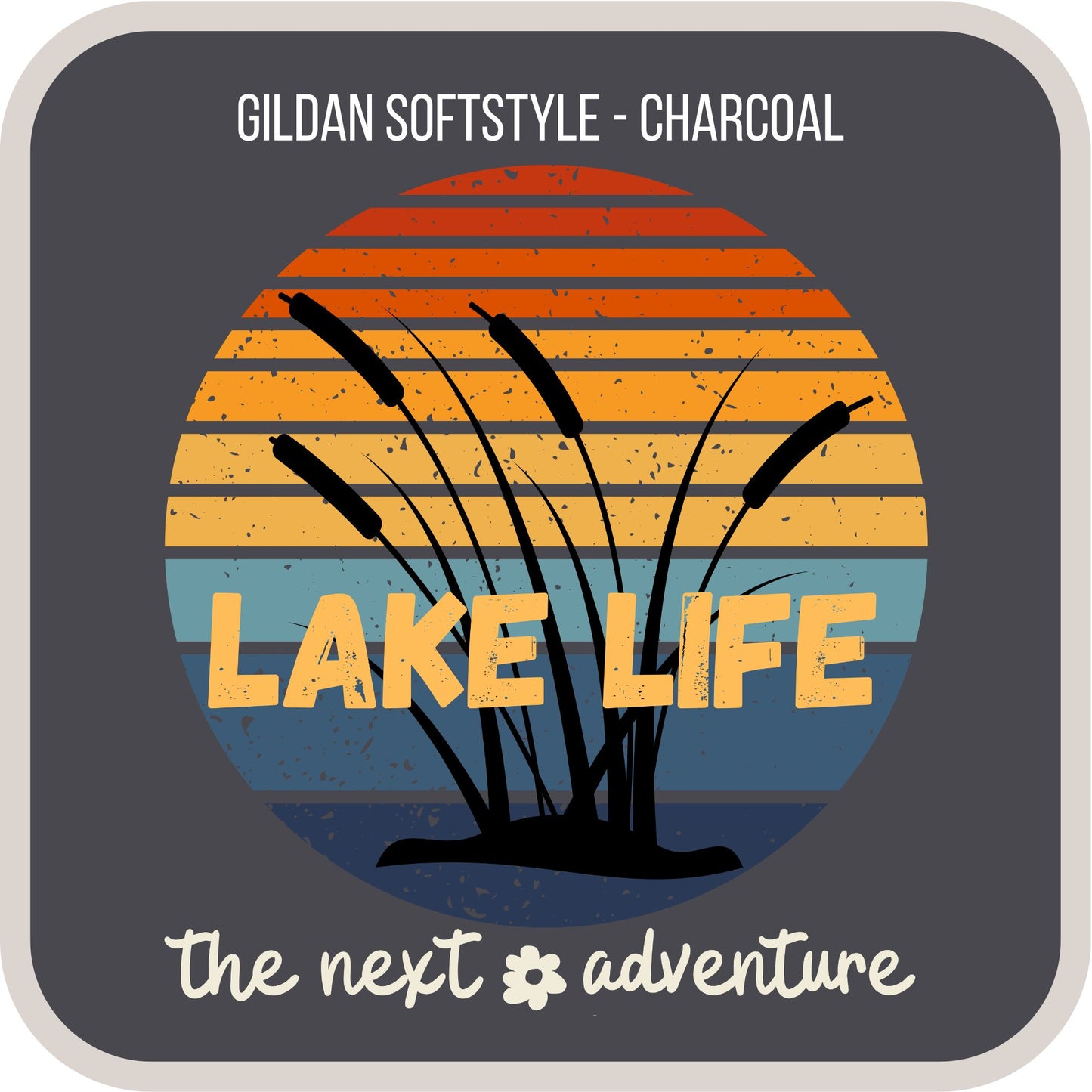 Lake Life Sunset Softstyle Tee