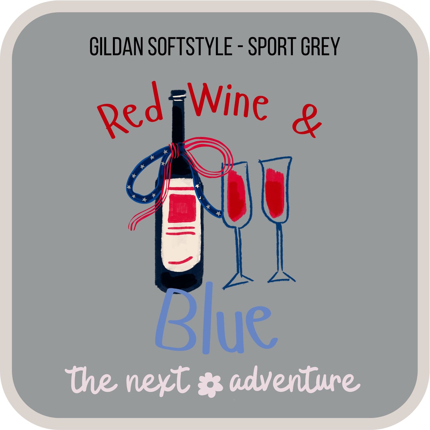 Red, Wine & Blue Softstyle Tee