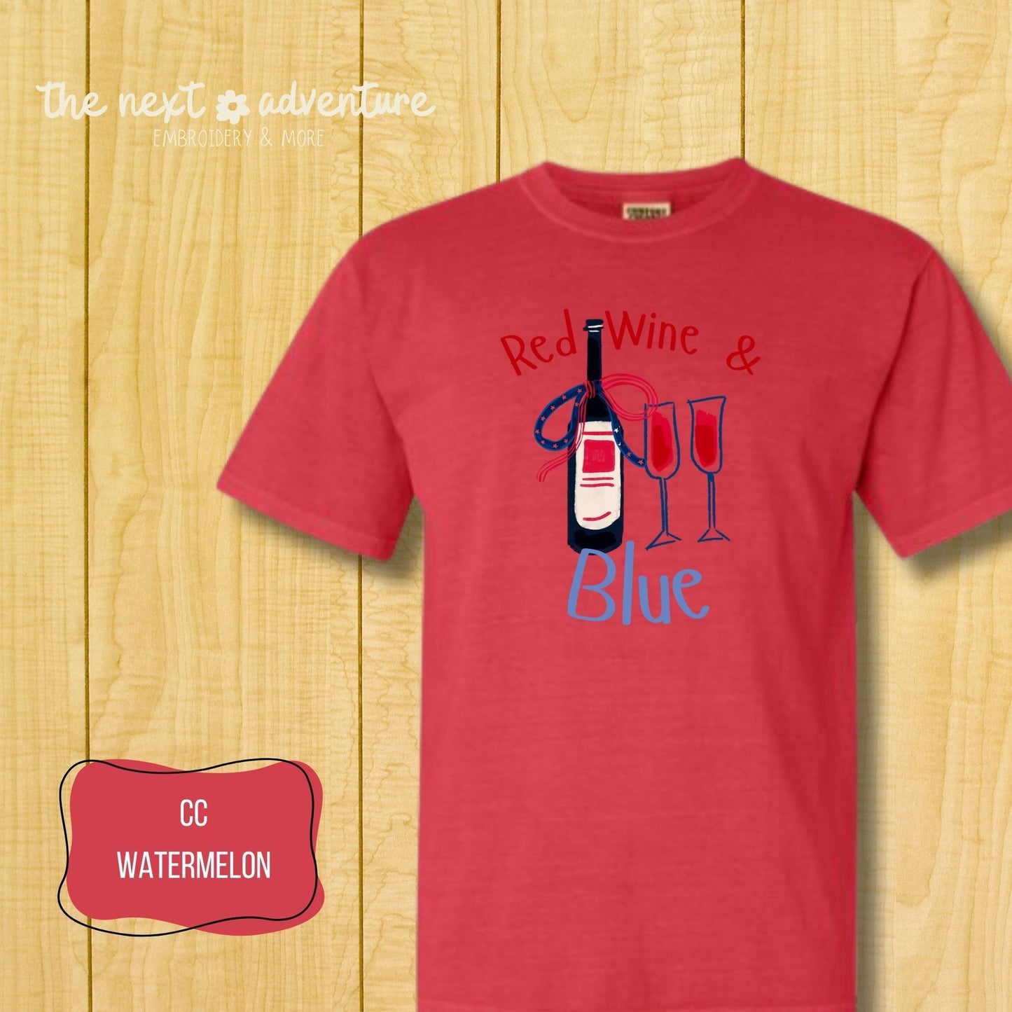 Red, Wine & Blue Comfort Colors Tee