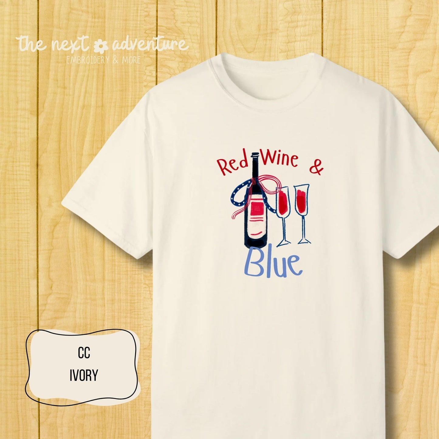 Red, Wine & Blue Comfort Colors Tee