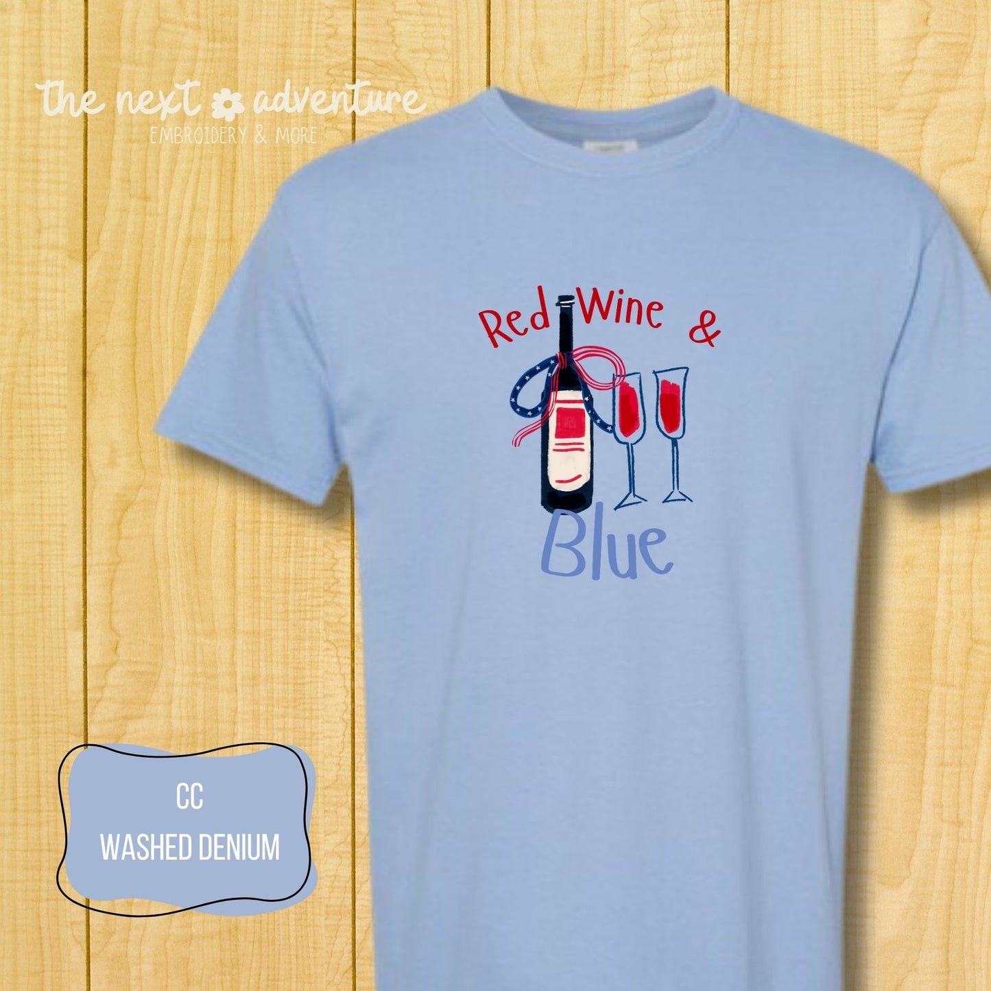 Red, Wine & Blue Comfort Colors Tee