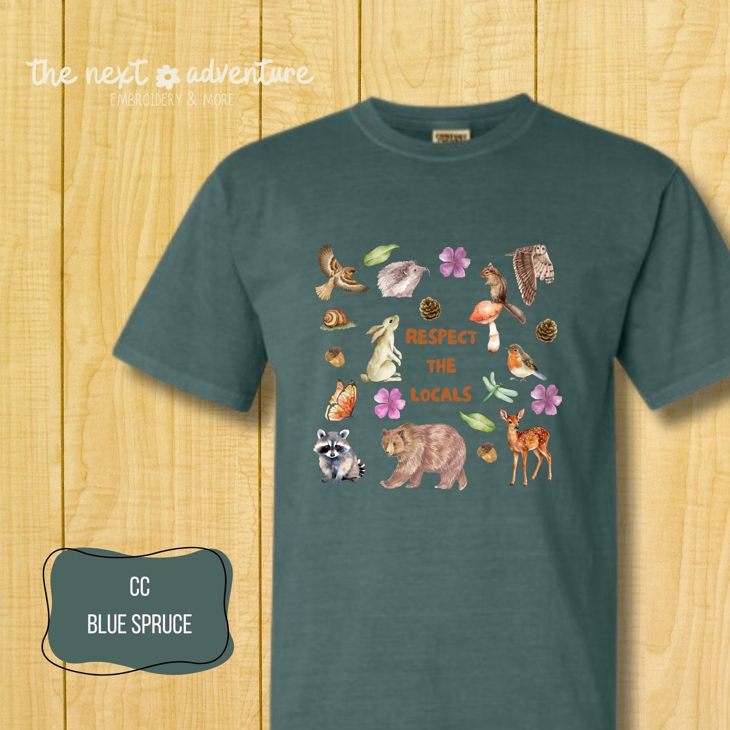 Respect the Locals Woodland Comfort Colors Tee