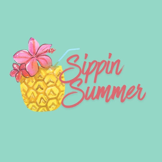 Sippin' Summer Pineapple Comfort Colors Tee