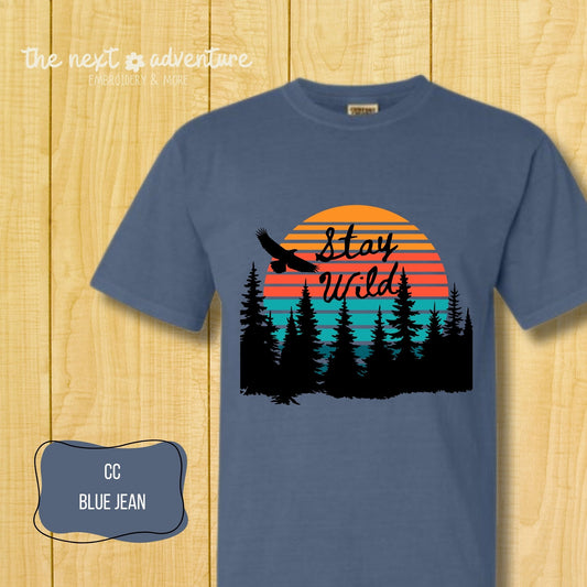 Stay Wild Sunset Comfort Colors Tee