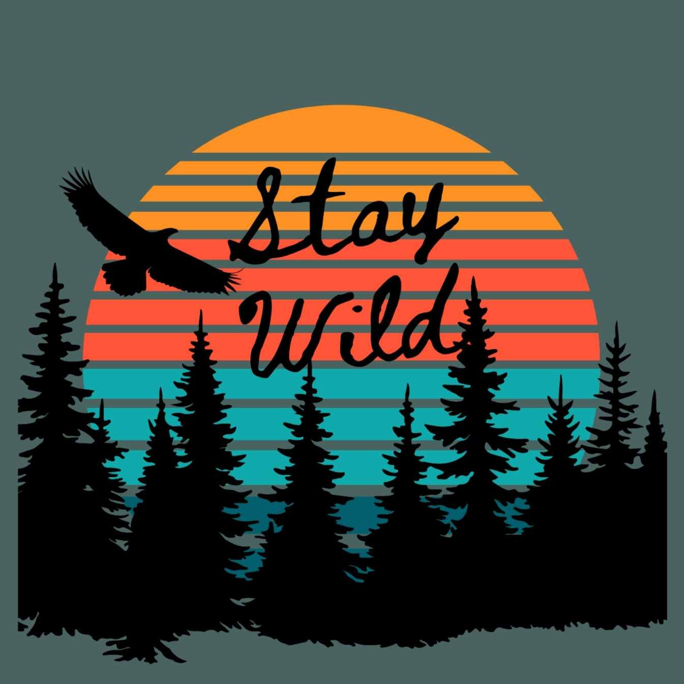 Stay Wild Sunset Comfort Colors Tee