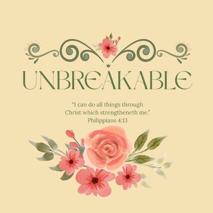 Unbreakable in Christ Floral Comfort Colors Tee