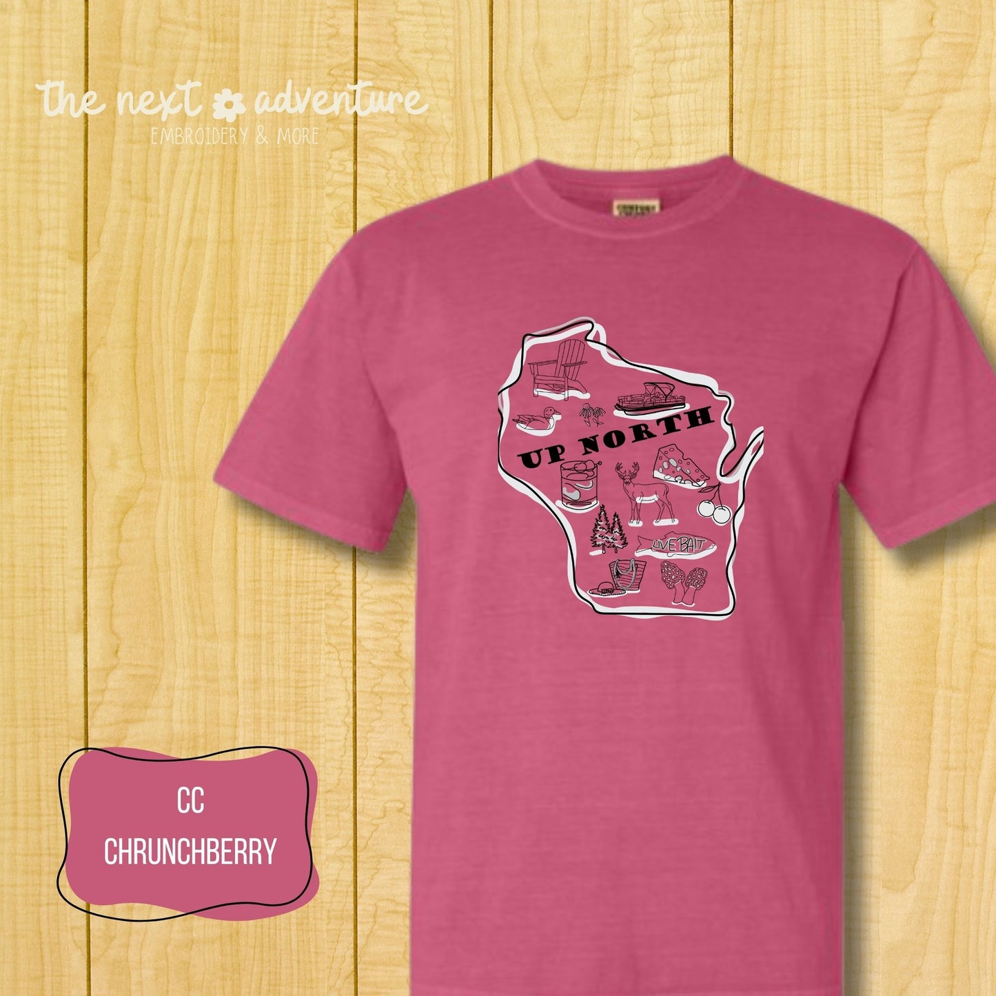 Up North Wisconsin Adventure Comfort Colors Tee