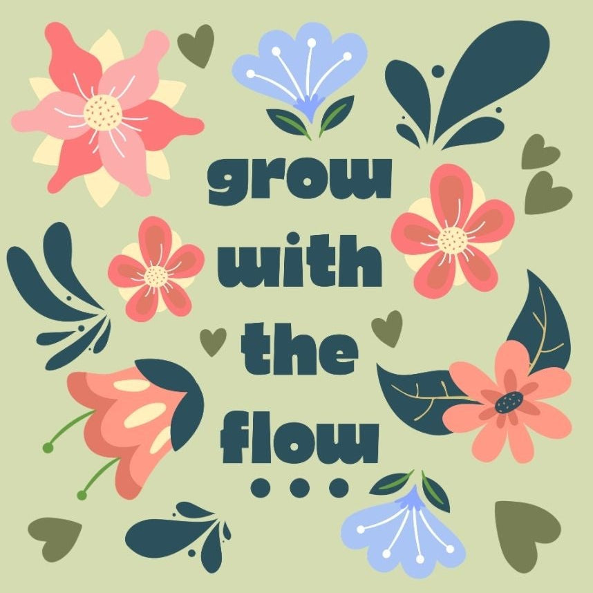 Grow With the Flow Floral Comfort Colors Tee